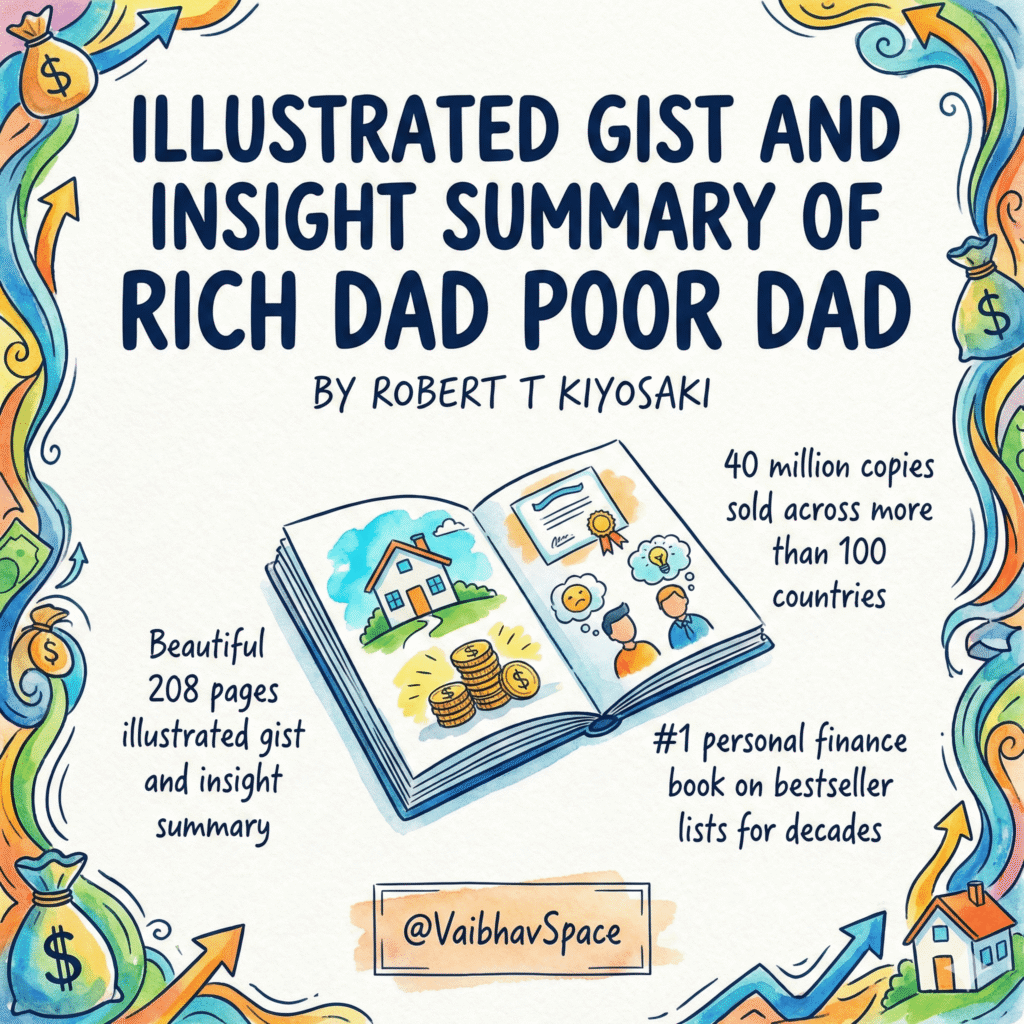 Illustrated Gist and Insight Summary of Rich Dad Poor Dad by Robert T Kiyosaki